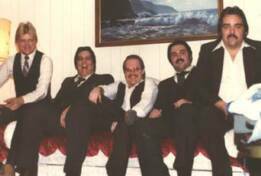 BIG MO (2nd from left) WITH THE BAND BACKSTAGE IN THE DRESSING ROOM, JUST BEFORE A CONCERT IN ATLANTA, GA. BIG MO WAS A PART OF THE SEGOS AT THIS TIME AND LIVING IN NASHVILLE, TENNESSEE. HE SANG LEAD AND PLAYED LEAD GUITAR FOR THE GROUP.